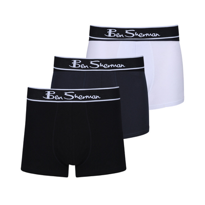 Ben Sherman Men's 3 Pack Trunks, Underwear | Sizes S