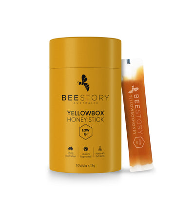 BEESTORY Yellowbox Honey Stick Low GI (12g x 30 sticks)
