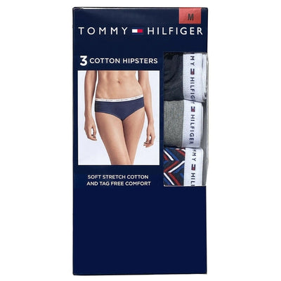 TOMMY HILFIGER Women’s 3 Cotton Hipsters Underwear_Size XS