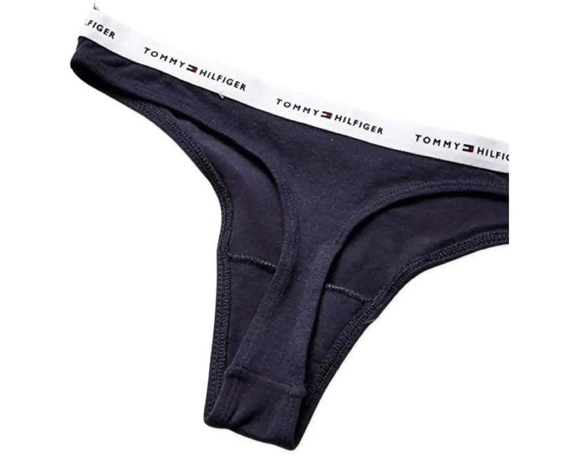 TOMMY HILFIGER Women’s 3 Cotton Thongs Underwear_Size S