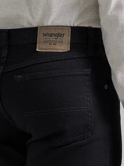 MEN'S WRANGLER AUTHENTICS® RELAXED FIT COTTON JEAN IN BLACK_28X30