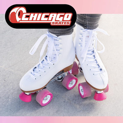 Chicago Women's and Girl's Classic Rink Roller Skates/White/US6