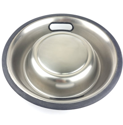 Stainless Steel Pet Bowl Black Anti-Skid-700ml