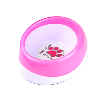 Colour assorted plastic pet bowls