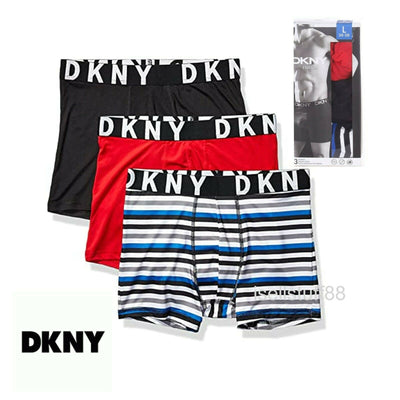 3 x DKNY Men's Cotton Boxers Briefs Short Underwear Sport