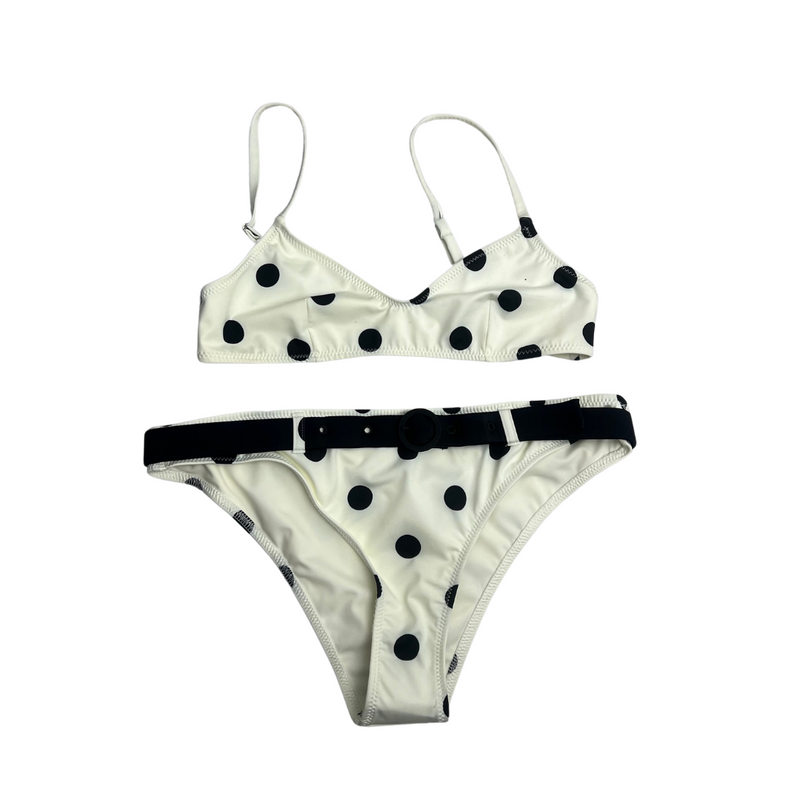 cream black dot Top & Bottom