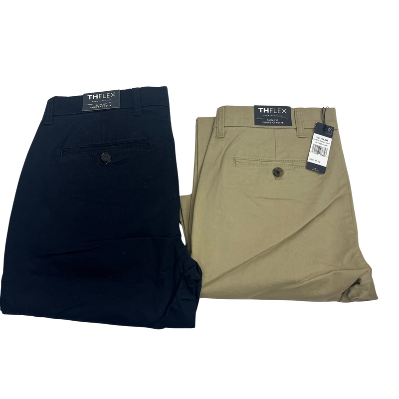 TOMMY HILFIGER THFLEX SLIM FIT MENS CHINO PANTS 30W 32L – SHOPSINJOY