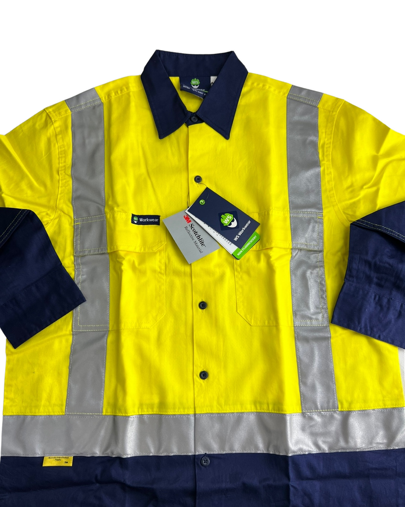 WS Workwear cotton longsleeve to fit chest