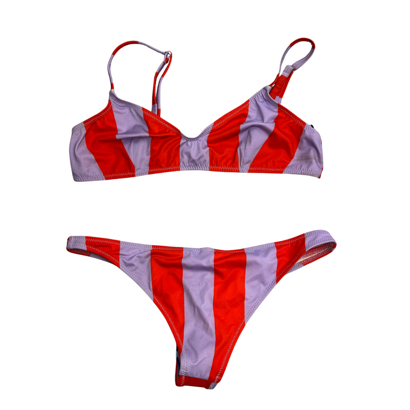 SOLID & STRIPED LAVENDER RED STRIPE