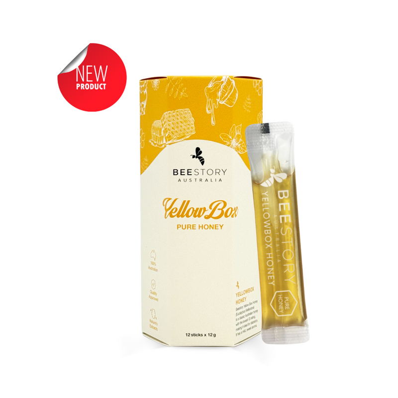 BEESTORY Yellowbox Honey Stick Low GI (12g x 12 sticks)