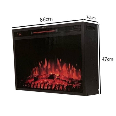 NEW GOLDEN 26" FREESTANDING & INSERT ELECTRIC FIREPLACE HEATER 1500W