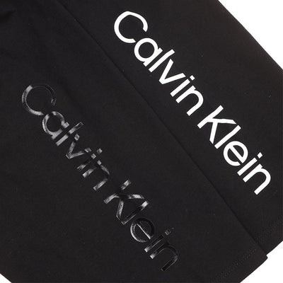 Calvin Klein Essentials Workout 9” Fitted High Rise Bike Shorts_Black/White Logo