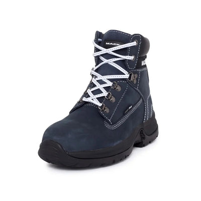 Mack Women's Brooklyn Lace-Up Safety Work Boots-Navy/White-AU/UK 10