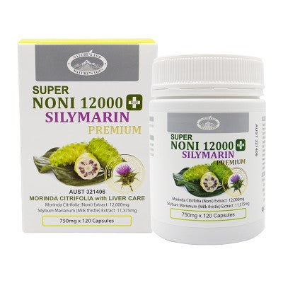 SUPER NONI 12000 PLUS SILYMARIN 12000 750mg / 120capsules – SHOPSINJOY