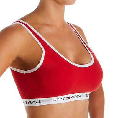 TOMMY HILFIGER Women’s 2 Cotton Lounge Scoop Back Bralette_Size XS