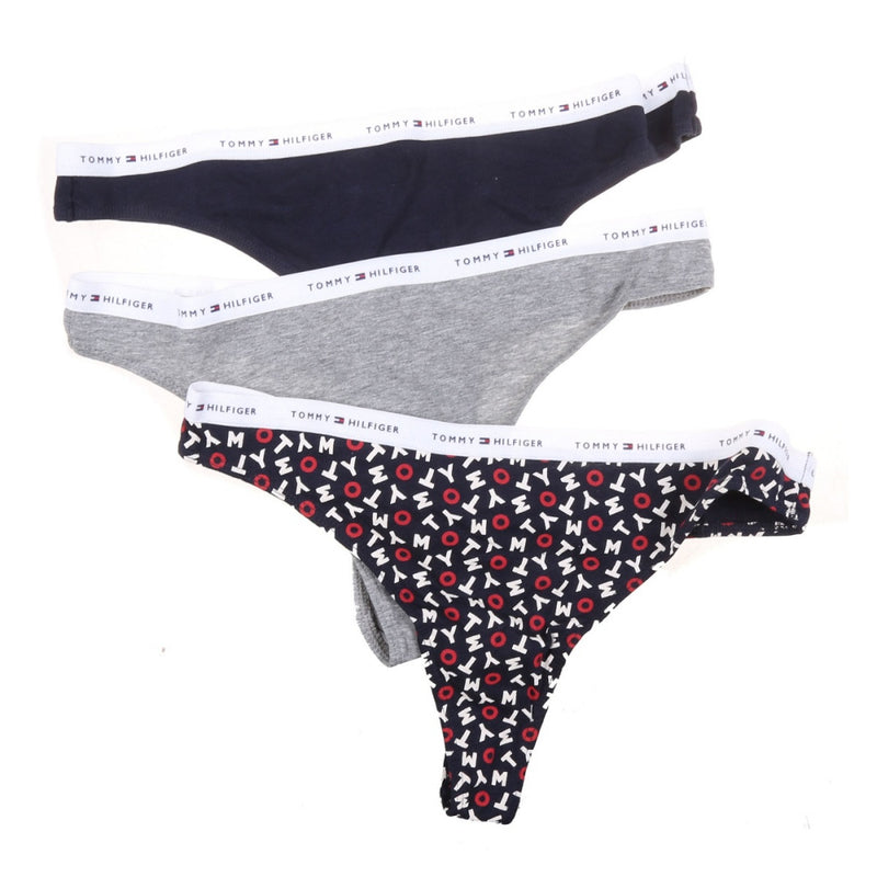 TOMMY HILFIGER Women’s 3 Cotton Thongs Underwear_Size XS