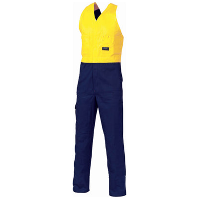 Workwear Hi-vis Two-tone Cotton Action Back Overall