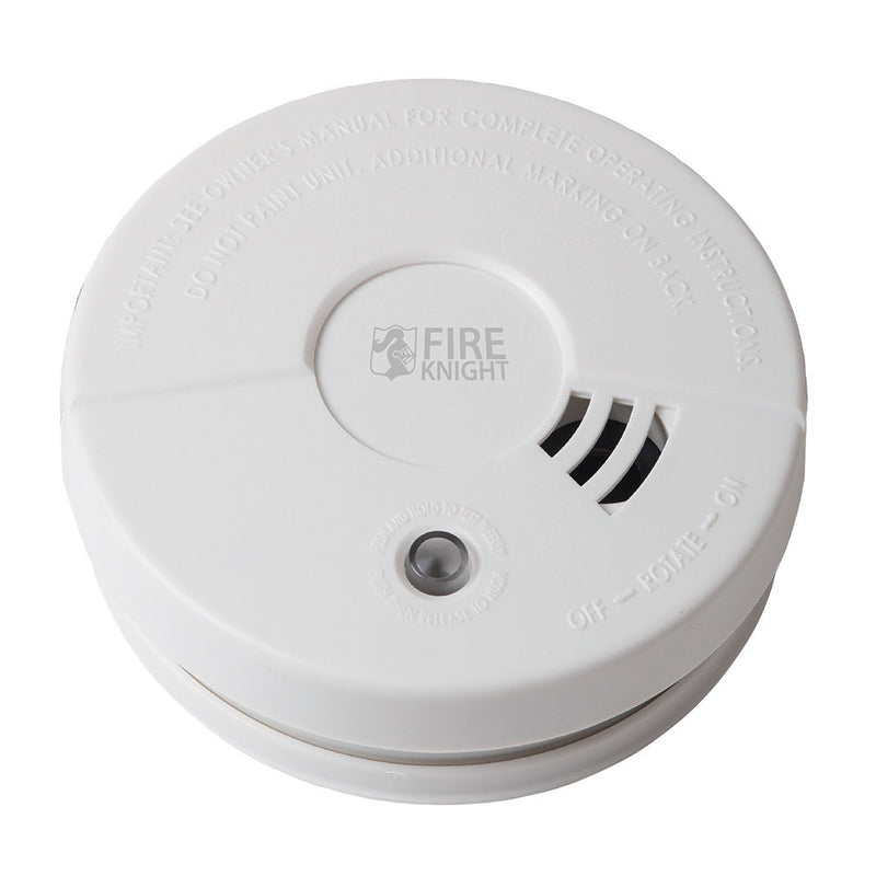 FireKnight Photoelectric Smoke Alarm 9V Battery Stand-alone Operation