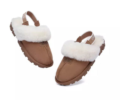AUSTRALIAN SHEPHERD® UGG Slippers Sheepskin Wool Removable Strap Slingback Suzie
