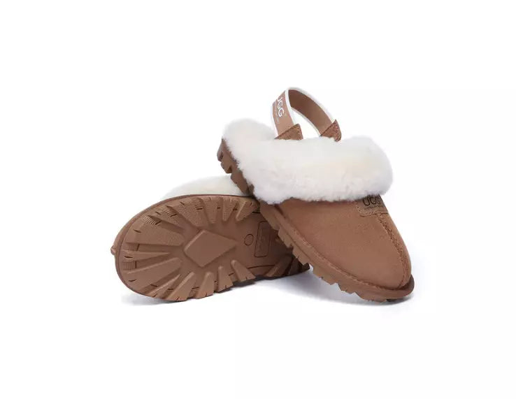 AUSTRALIAN SHEPHERD® UGG Slippers Sheepskin Wool Removable Strap Slingback Suzie