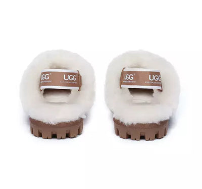 AUSTRALIAN SHEPHERD® UGG Slippers Sheepskin Wool Removable Strap Slingback Suzie