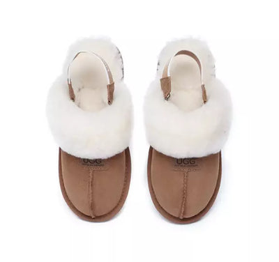 AUSTRALIAN SHEPHERD® UGG Slippers Sheepskin Wool Removable Strap Slingback Suzie