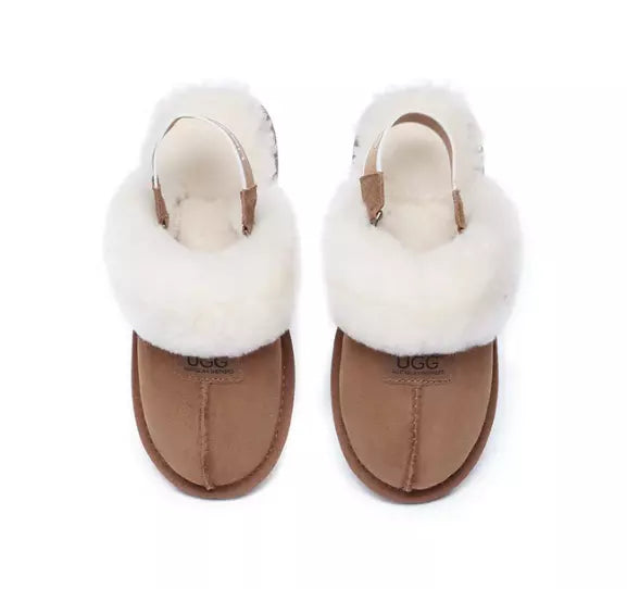 AUSTRALIAN SHEPHERD® UGG Slippers Sheepskin Wool Removable Strap Slingback Suzie