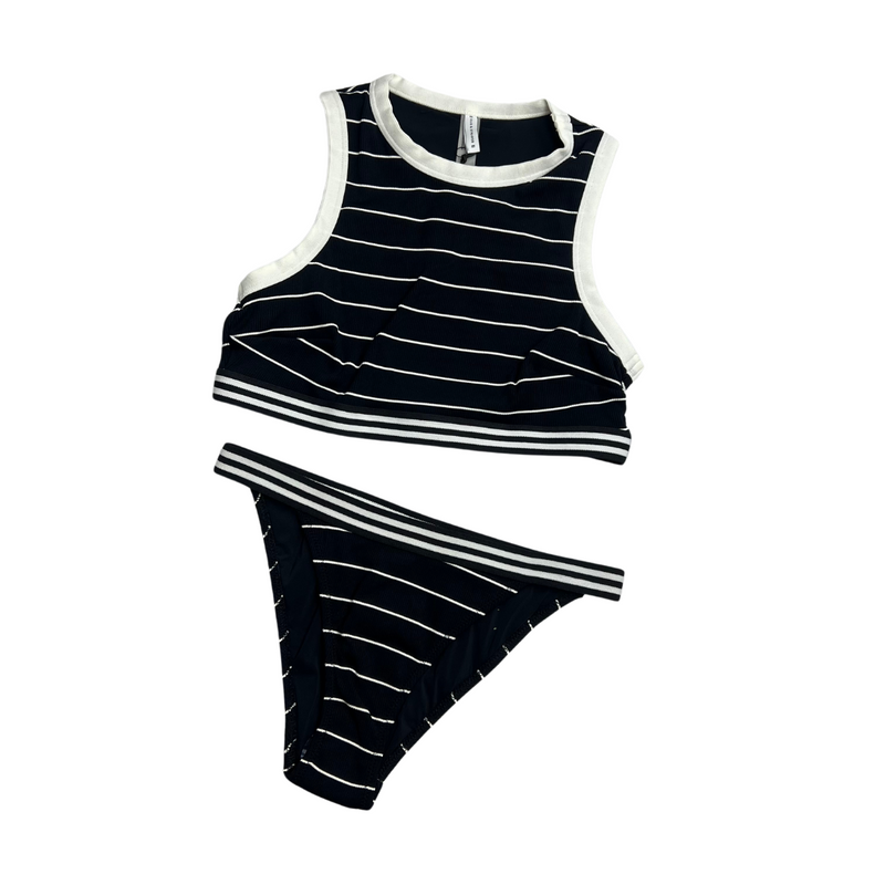 SOLID & STRIPED BLACK PINSTRIPE RIBB