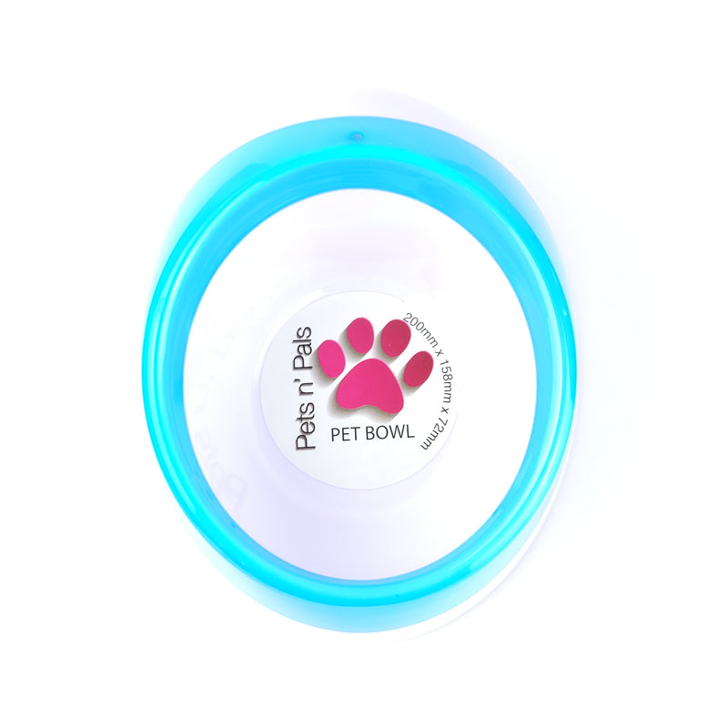 Colour assorted plastic pet bowls