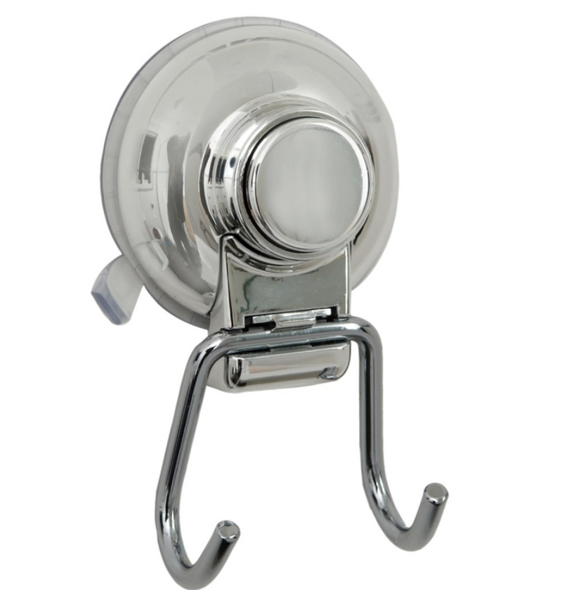 NALEON Classic Chrome Suction Twin Hook