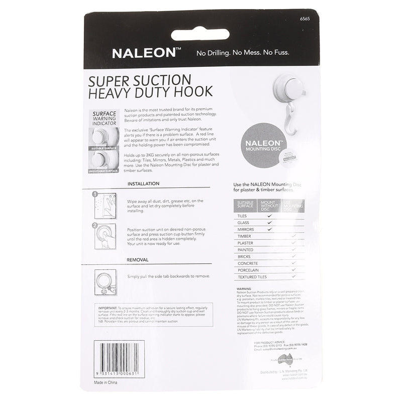 NALEON Super Suction Heavy Duty Hook