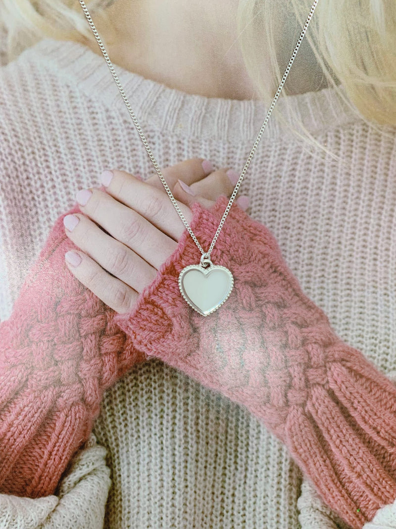 Epoxy Heart Necklace