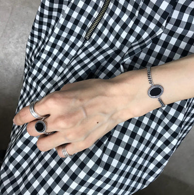 Black Oval Bracelet