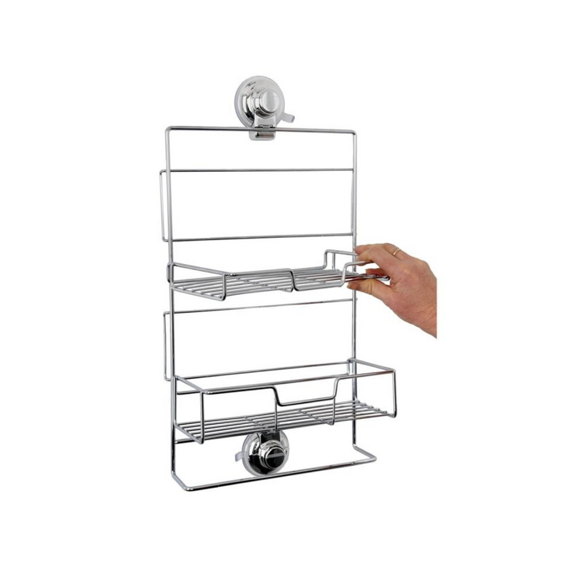 NALEON Classic Chrome Suction Shower Caddy