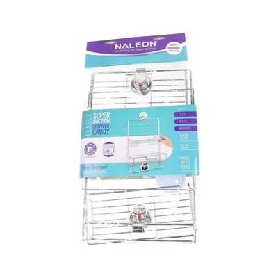 NALEON Classic Chrome Suction Shower Caddy