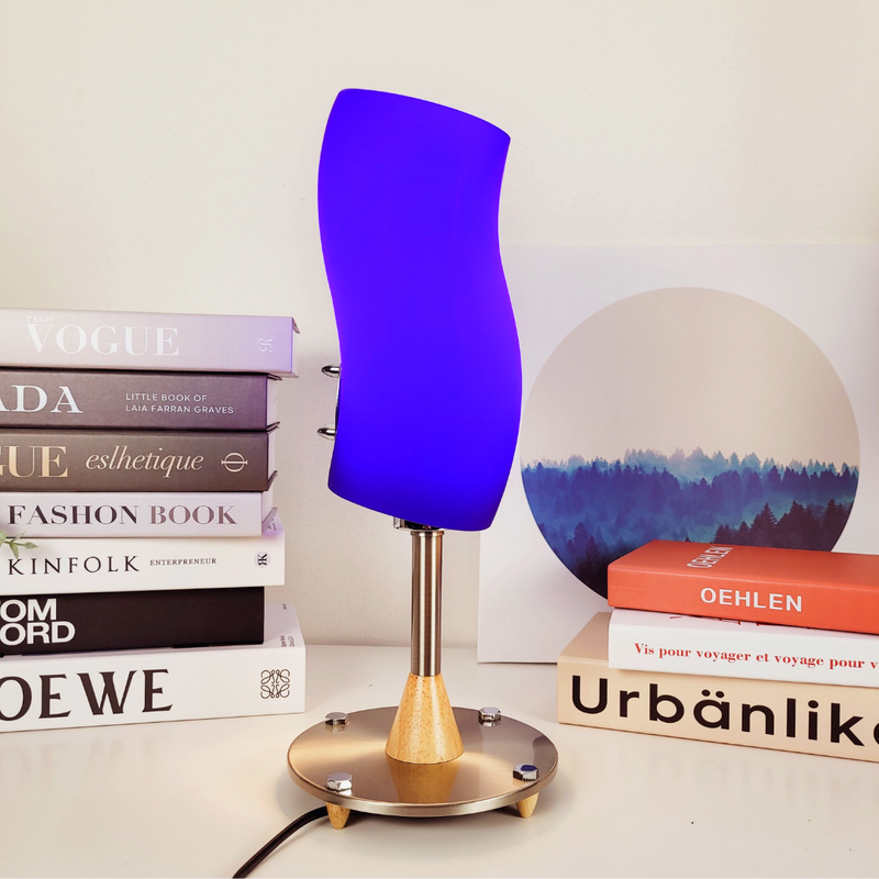 Legend Incandescent Desk Lamp Neptis-Blue Glass