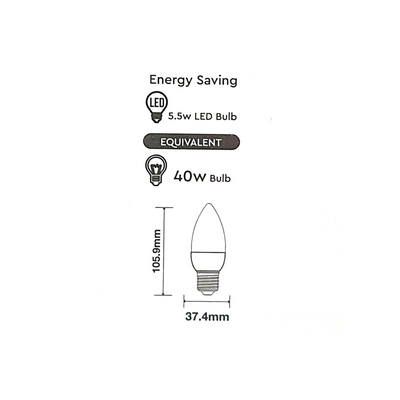 V-TAC INNOVATIVE LED LIGHTING LED CANDLE BULB 6 PACK