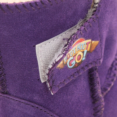 TEAM KICKS Kids Ugg Boots, Hoot Hoot Go Purple