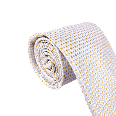 GUERRA MODA 100% SILK TIE ORANGE DOTS