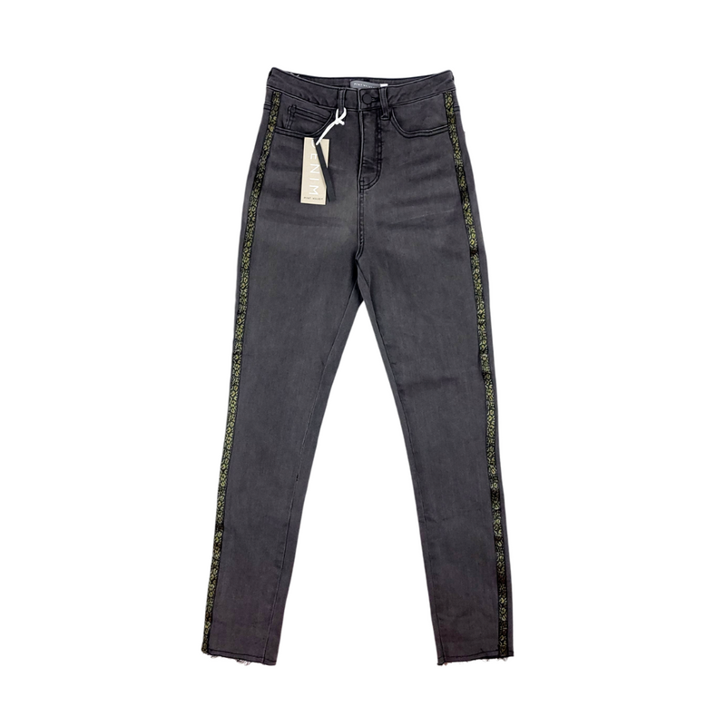 MINT VELVET BLACK DENIM ANIMAL PRINT STRIPR SKINNY JEANS – SHOPSINJOY