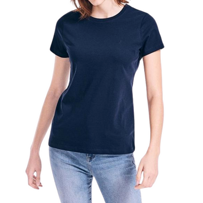 NAUTICA Women's Solid Crew Neck Tee