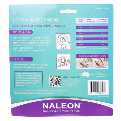 NALEON Classic Chrome Suction Toilet Roll Holder