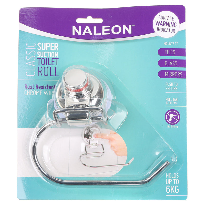 NALEON Classic Chrome Suction Toilet Roll Holder