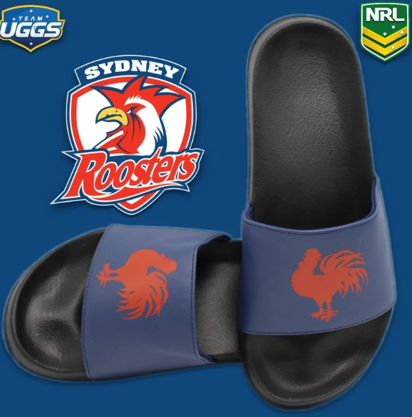 TEAM UGGS Unisex NRL Slides, Sydney Roosters – SHOPSINJOY