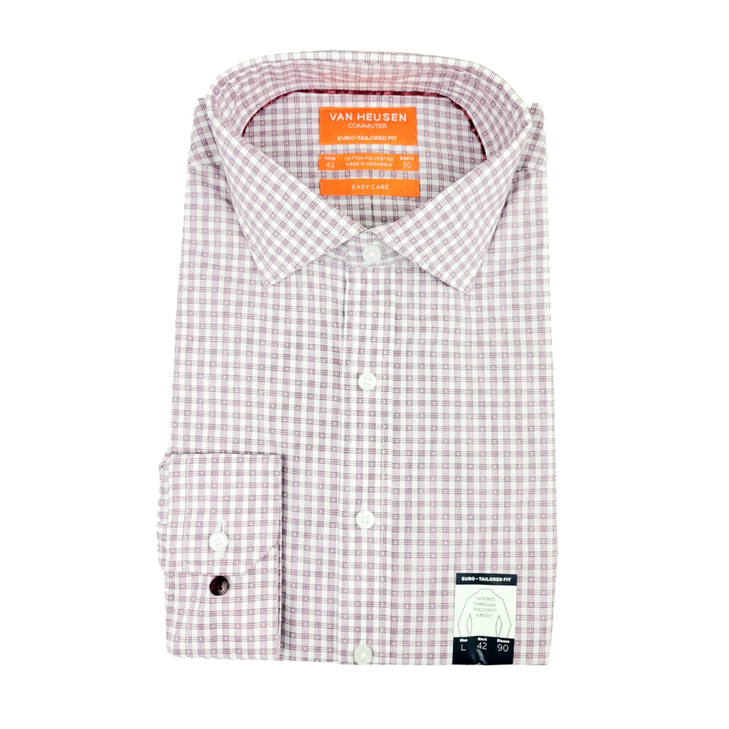 VAN HEUSEN STRIPE DOT PRINT SHIRT