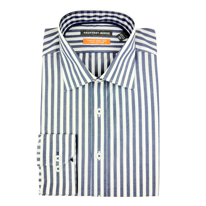 GEOFFREY BEENE SLIM CASUAL STRIPE SHIRT – SHOPSINJOY