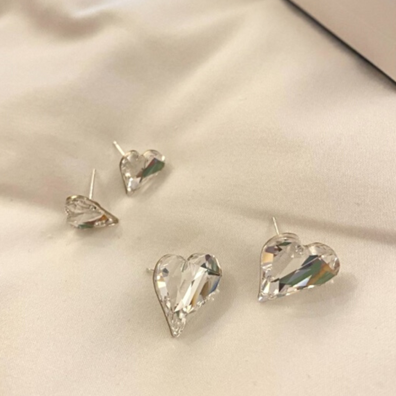 Crystal Heart Earrings