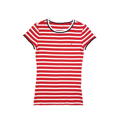 Tommy Hilfiger Striped Crew Tango Tee